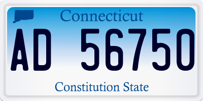 CT license plate AD56750