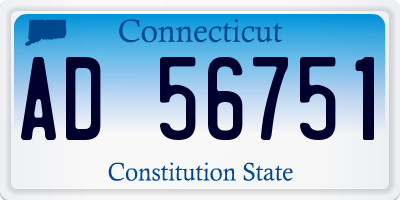 CT license plate AD56751