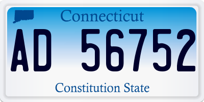 CT license plate AD56752