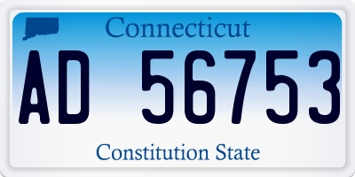 CT license plate AD56753