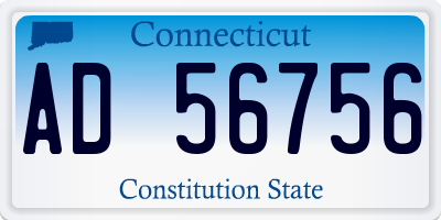CT license plate AD56756