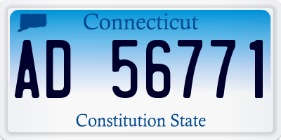 CT license plate AD56771