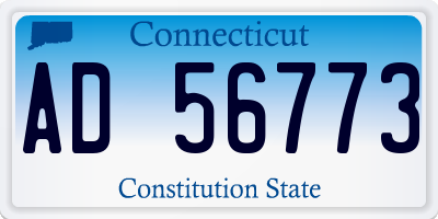 CT license plate AD56773