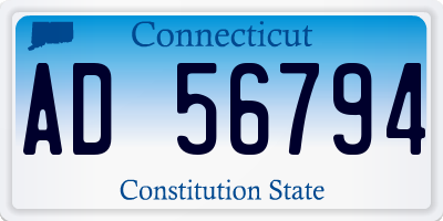 CT license plate AD56794