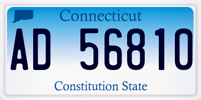 CT license plate AD56810