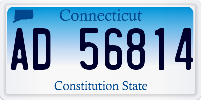 CT license plate AD56814