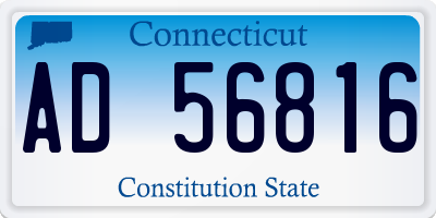 CT license plate AD56816