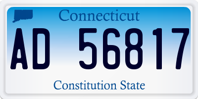 CT license plate AD56817