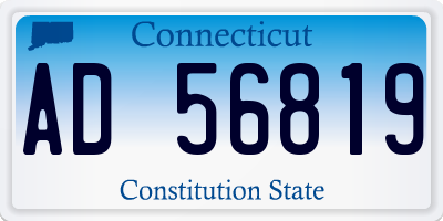 CT license plate AD56819