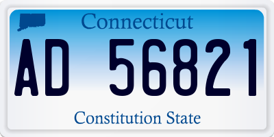 CT license plate AD56821