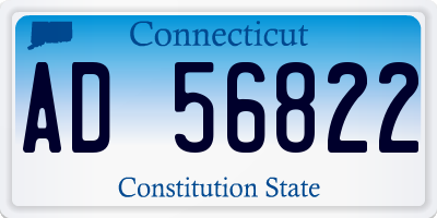 CT license plate AD56822