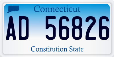 CT license plate AD56826