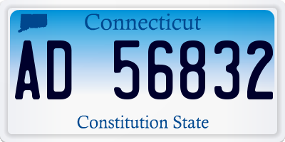 CT license plate AD56832