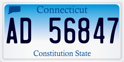 CT license plate AD56847