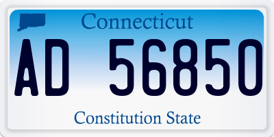 CT license plate AD56850