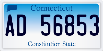 CT license plate AD56853