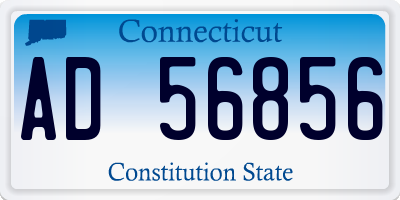 CT license plate AD56856