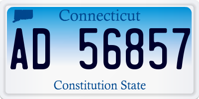 CT license plate AD56857