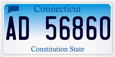 CT license plate AD56860