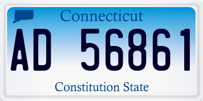 CT license plate AD56861