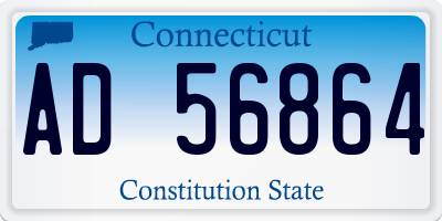 CT license plate AD56864