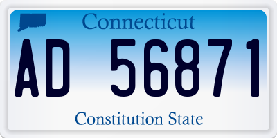 CT license plate AD56871