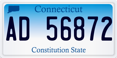 CT license plate AD56872