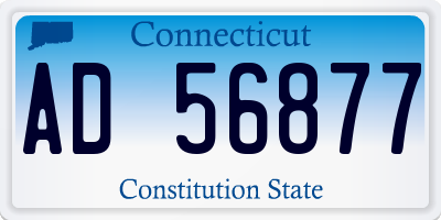 CT license plate AD56877