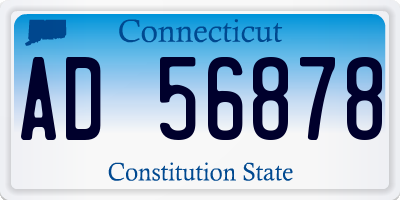 CT license plate AD56878