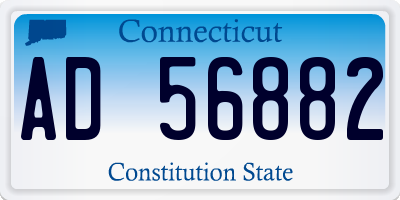CT license plate AD56882