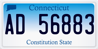 CT license plate AD56883