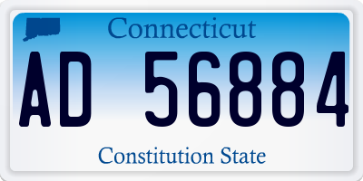 CT license plate AD56884