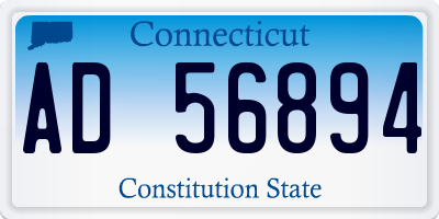 CT license plate AD56894