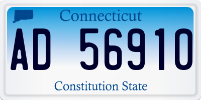 CT license plate AD56910