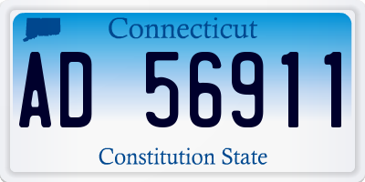 CT license plate AD56911