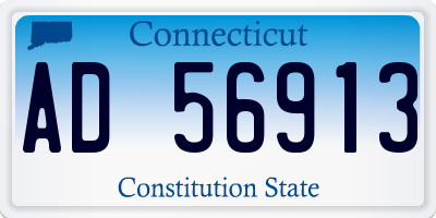 CT license plate AD56913