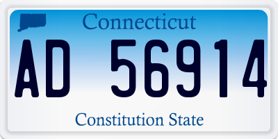 CT license plate AD56914