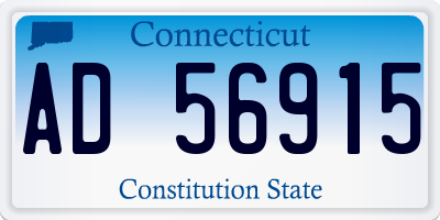CT license plate AD56915