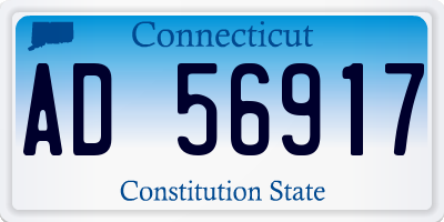 CT license plate AD56917