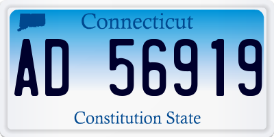 CT license plate AD56919
