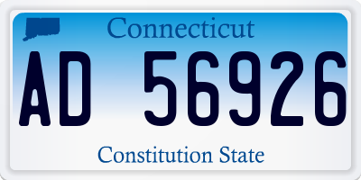CT license plate AD56926