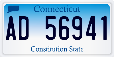CT license plate AD56941