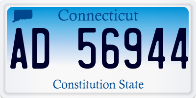 CT license plate AD56944