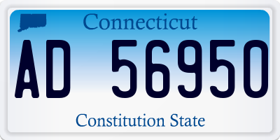 CT license plate AD56950