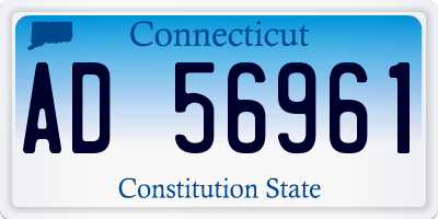 CT license plate AD56961