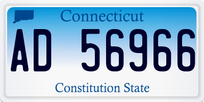 CT license plate AD56966