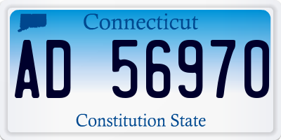 CT license plate AD56970