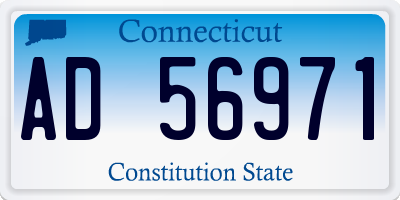 CT license plate AD56971