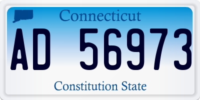 CT license plate AD56973