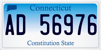 CT license plate AD56976